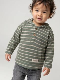 - Gestreept T-shirt met capuchon jongensbaby