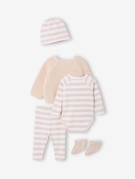 4-delige babyset jongen gemêleerd beige - vertbaudet enfant 