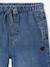 Wijde meisjesbroek gebleekt denim+middenblauw - vertbaudet enfant 