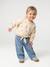 Sweater met luipaardprint taupe+vanille - vertbaudet enfant 