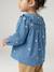 Denim babyblouse met borduursels stone - vertbaudet enfant 