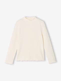 -Meisjescolshirt met opstaande kraag