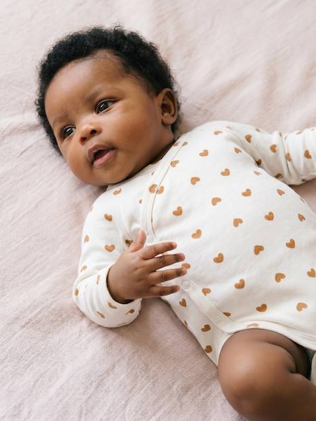 Set van 5 newborn rompers met lange mouwen ecru - vertbaudet enfant 
