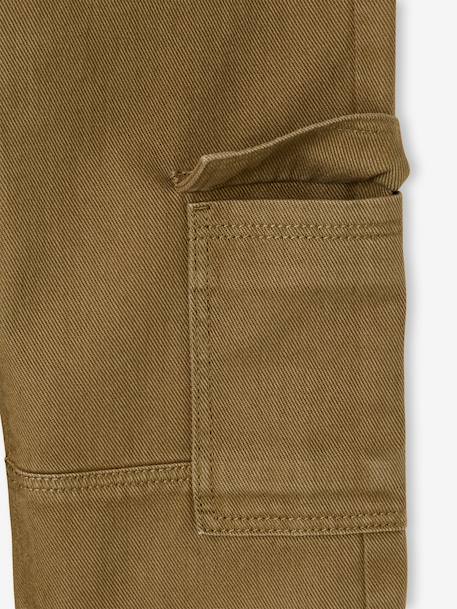 Cargo broek jongen jeansblauw+olijf - vertbaudet enfant 