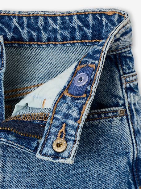 Ballonjeans meisje gebleekt denim+middenblauw - vertbaudet enfant 