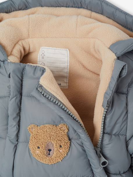 Gewatteerde baby sneeuwpak jongen saliegroen - vertbaudet enfant 