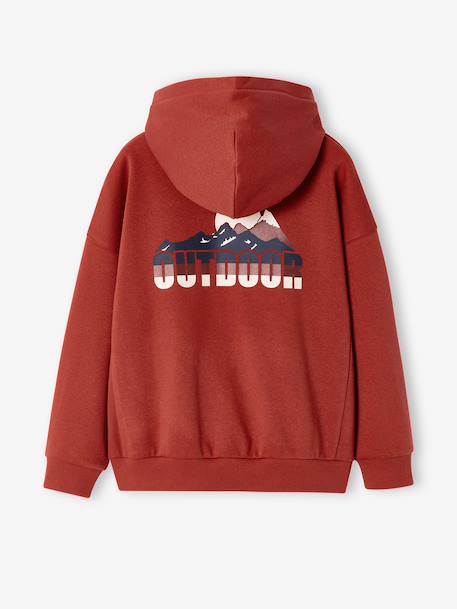 Hoodie JONEN voor jongens terracottategel - vertbaudet enfant 