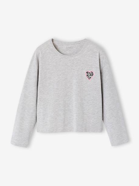 Set van 2 pyjama's voor meisjes gemêleerd grijs - vertbaudet enfant 