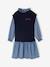 2-in-1 jurk voor meisjes marineblauw - vertbaudet enfant 