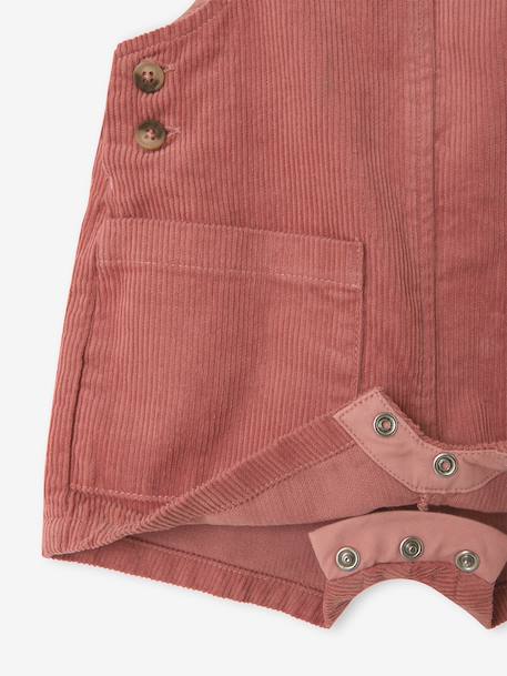 Babykledingset sweatshirt en tuinbroek oudroze - vertbaudet enfant 