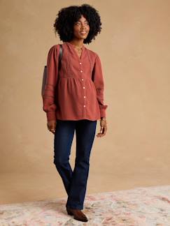 Zwangerschapskleding-Zwangerschaps- en borstvoedingsblouse in macramé kant ENVIE DE FRAISE