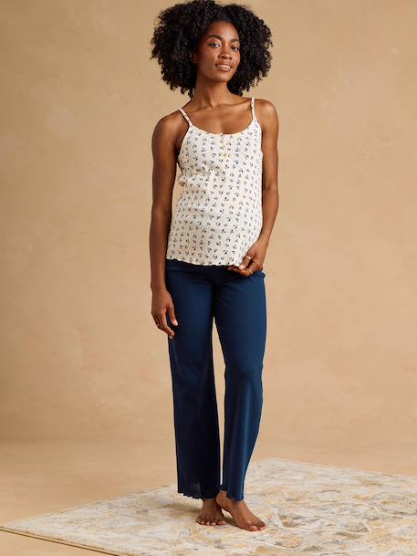 3-delige pyjama zwangerschap marineblauw - vertbaudet enfant 