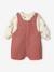 Babykledingset sweatshirt en tuinbroek oudroze - vertbaudet enfant 
