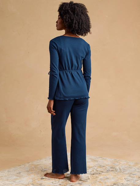 3-delige pyjama zwangerschap marineblauw - vertbaudet enfant 