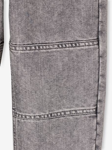 Battlejeans voor jongens, fijne bouw denimgrijs+ongewassen denim - vertbaudet enfant 