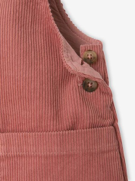 Babykledingset sweatshirt en tuinbroek oudroze - vertbaudet enfant 