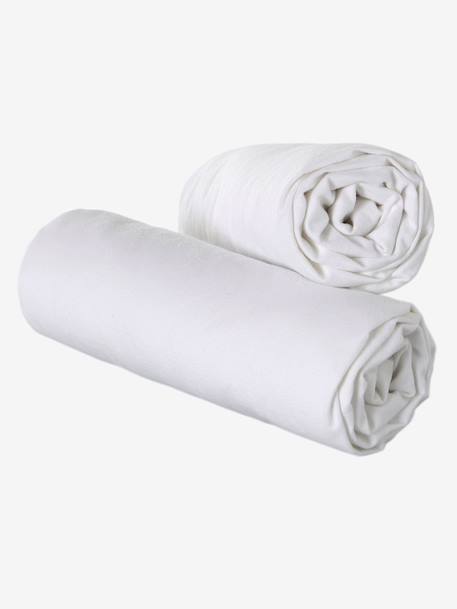 Set van 2 ultra-absorberende microvezel onderlakens wit - vertbaudet enfant 