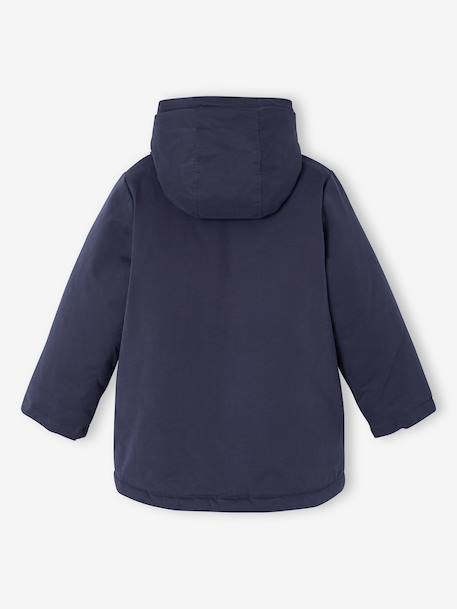 3-in-1 parka voor meisjes marineblauw+rouge - vertbaudet enfant 