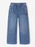 Wijde meisjesbroek gebleekt denim+middenblauw - vertbaudet enfant 