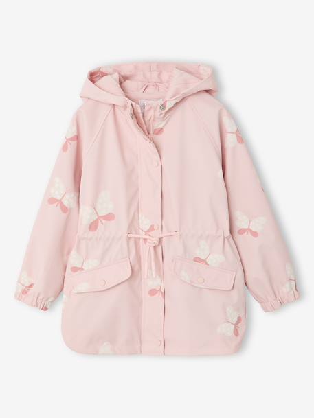 Regenjas met magische stippen voor meisjes bedrukte salie+hemelsblauw+lichtroze+rouge+rozen - vertbaudet enfant 