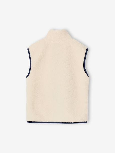 Sherpa bodywarmer jongen ecru+karamel - vertbaudet enfant 