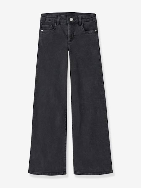 Meisjeskleding blauwzwart denim+zwart denim - vertbaudet enfant 