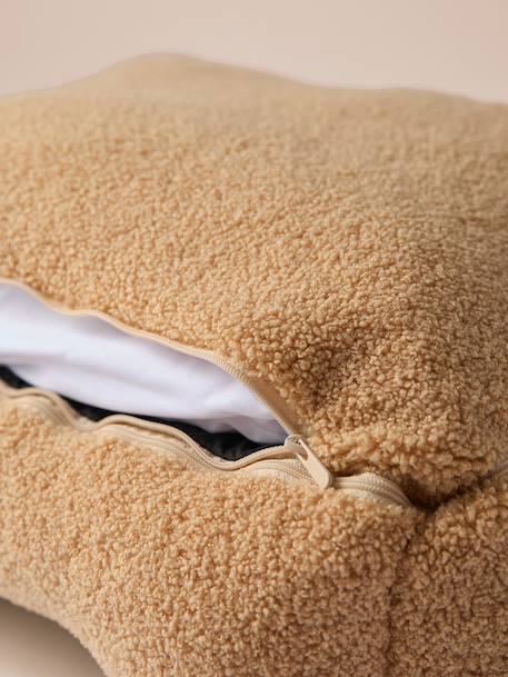 Gequilte mand voor huisdier FAMILY hazelnoot+klei+wit, gestreept - vertbaudet enfant 