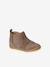 Soepel leren laarzen met rits en elastiek beige+kameel+marineblauw - vertbaudet enfant 