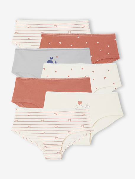 Set van 7 meisjesshorties beige - vertbaudet enfant 