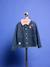 Denim meisjesjas met ribkraag middenblauw - vertbaudet enfant 