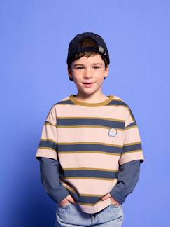 -Gestreept T-shirt met dubbellook