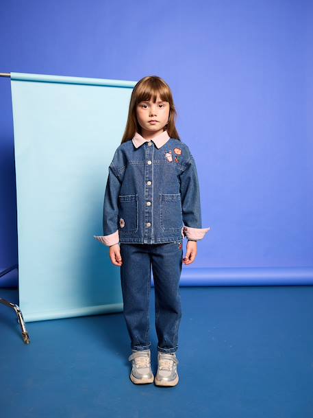 Meisjesballonjeans middenblauw - vertbaudet enfant 