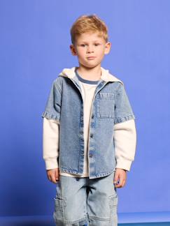 -Hemd met gelaagd effect en sweater met capuchon voor jongens
