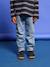 Rechte jeans voor jongens met omslag ongewassen denim+stone - vertbaudet enfant 