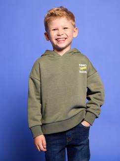 - Sweater met capuchon en motief op de borst Basics jongens