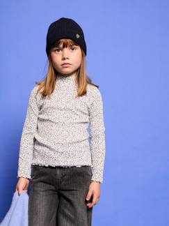 Meisje-Meisjesshirt met opstaande kraag