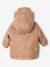 Regenjas voor baby met capuchon, gevoerd met sherpa hazelnoot+olijf - vertbaudet enfant 