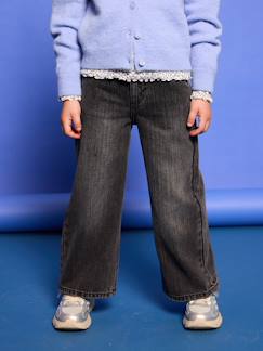 -Wijde meisjesjeans medium lichaamsbouw