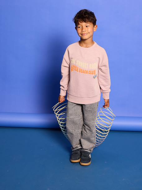Sweater met ronde hals voor jongens lichtroze - vertbaudet enfant 