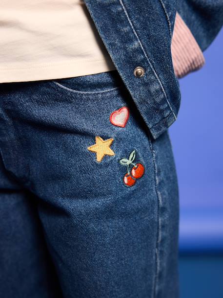 Meisjesballonjeans middenblauw - vertbaudet enfant 