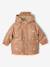 Regenjas voor baby met capuchon, gevoerd met sherpa hazelnoot+olijf - vertbaudet enfant 