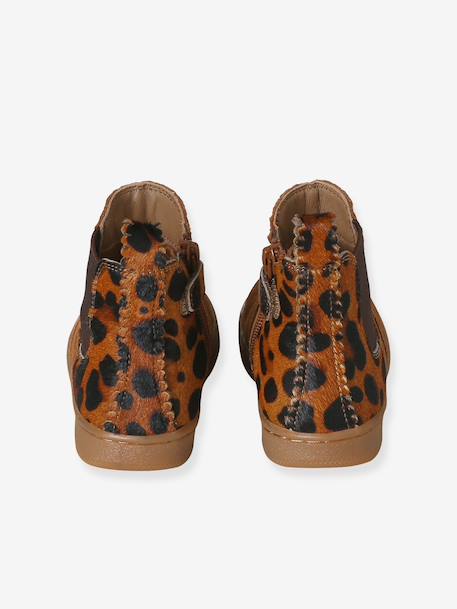 Leren meisjeslaarzen beige+brons+bruin+groen+kameel+marineblauw+oudroze - vertbaudet enfant 