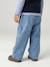 Wijde babyjeans met knoopriem ongewassen denim+stone - vertbaudet enfant 