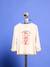 Meisjes T-shirt met lange mouwen ecru - vertbaudet enfant 