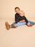 Meisjessweater met luipaardprint capsulecollectie moeder-dochter ENVIE DE FRAISE beige+donkergrijs - vertbaudet enfant 