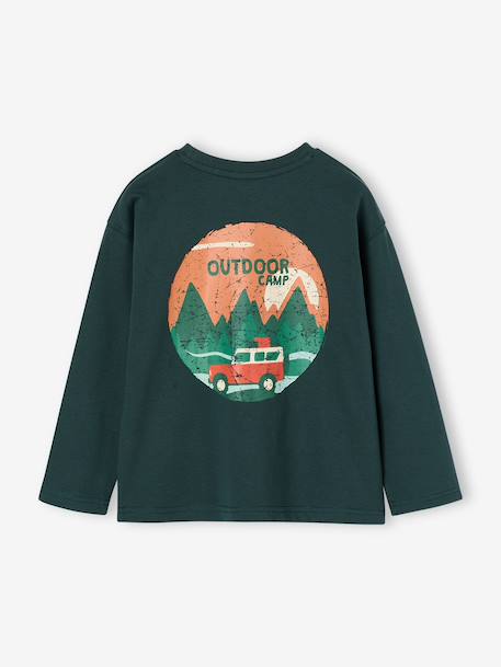 Jongensshirt met lange mouwen dennen+oceaanblauw+okergeel - vertbaudet enfant 