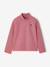 Set van 3 T-shirts BASICS met opstaande kraag voor meisjes rozenhout+zachtpaars - vertbaudet enfant 