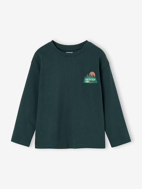 Jongensshirt met lange mouwen dennen+oceaanblauw+okergeel - vertbaudet enfant 