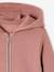 sweater met rits met capuchon voor meisjes marineblauw+oudroze - vertbaudet enfant 