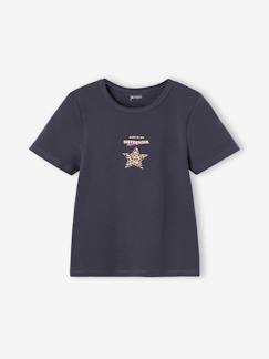 -Kort cropped T-shirt met sterren